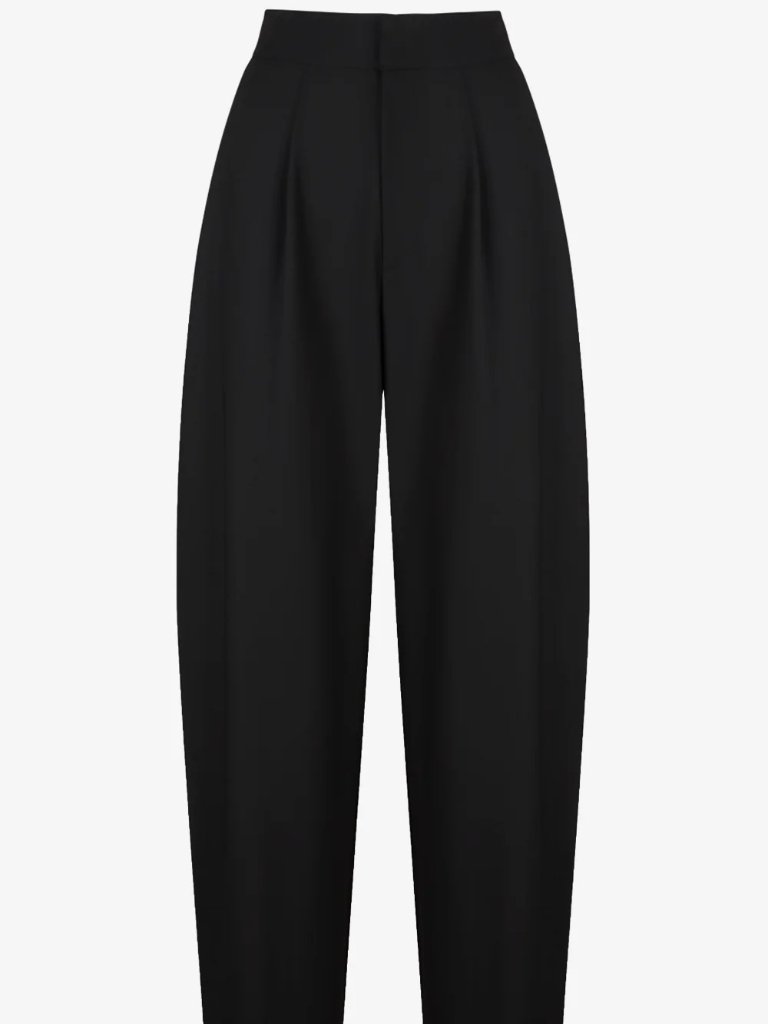New Smythe Tapered Pleated Pant In Raven Black